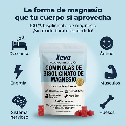 Magnesio Bisglicinato en Gominolas - Lieva